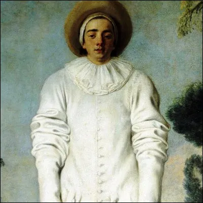 Quel peintre fran&ccedil;ais, rendu c&eacute;l&egrave;bre par ses repr&eacute;sentations de f&ecirc;tes galantes, a peint ce Pierrot ?