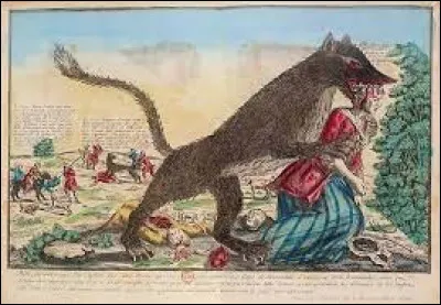 Culture : Quel surnom était attribué au probable loup qui tua entre 88 et 124 personnes entre 1764 et 1767 ?