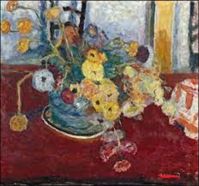 Datant de 1928, ''Fleurs sur un tapis rouge'' est un tableau appartenant à un nabi. Qui en en est l'auteur ?