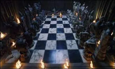 Dans quel film de la saga "Harry Potter", les héros font-ils une partie d'échecs ?