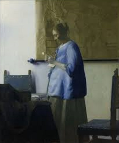 On débute ce quiz en cherchant un baroque. De ces trois membres de ce courant artistique, lequel a réalisé, entre 1662 et 1665, cette huile sur toile intitulée ''La Femme en bleu lisant une lettre'' ?