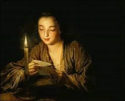 À quel classiciste doit-on ce tableau, daté de 1700, intitulé ''Jeune fille lisant une lettre à la bougie'' ?