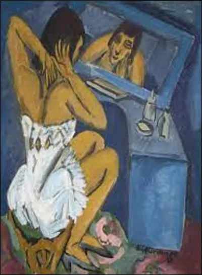 Vers 1912, quel expressionniste a réalisé cette toile intitulée ''Femme devant le miroir'' ?