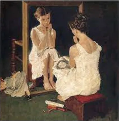 À quel réaliste américain doit-on ce tableau nommé ''Fille au miroir'', en 1954 ?