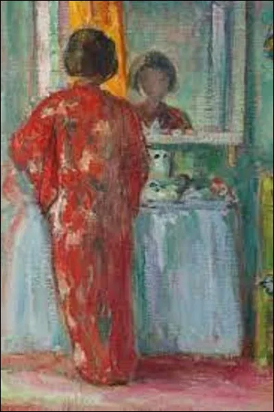 De ces trois postimpressionnistes, lequel a réalisé ce tableau nommé ''Femme en kimono devant son miroir'' ?