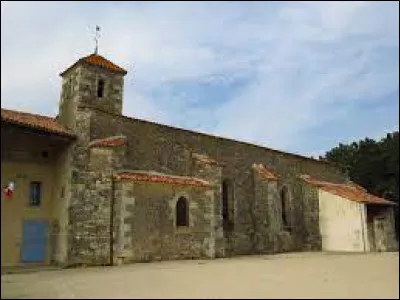 Vous avez sur cette image l'église Saint-Cybard, à Cours. Village de l'arrondisseent de Parthenay, il se situe dans le département ...