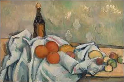 Peinture : 
Quel impressionniste a réalisé cette toile intitulée ''Bouteille et fruits'', en 1890 ?