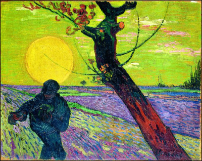 En quelle année l'artiste Vincent van Gogh a-t-il peint le tableau "Le Semeur au soleil couchant" ?