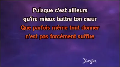 Qui chantait "Puisque tu pars" en 1988 ?