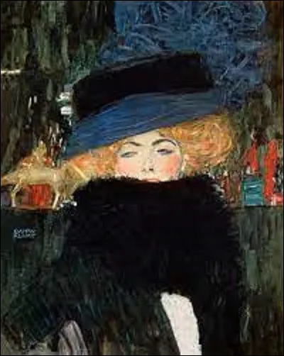 Parmi ces trois symbolistes, lequel a exécuté, en 1909, ce tableau intitulé ''Femme au chapeau et boa à plumes'' ?