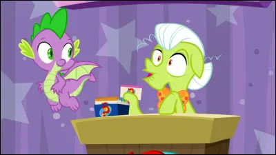 Lors d'une partie de Trivial galot avec qui fait équipe Rainbow dash ?