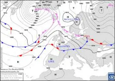 Qu'est-ce qu'un front, en météorologie ?
