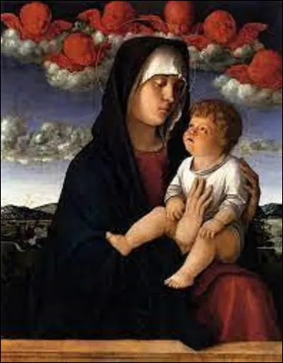 De ces trois peintres de la Renaissance, lequel a exécuté, autour de 1485, cette huile sur panneau nommé ''Vierge aux chérubins rouges'' ?