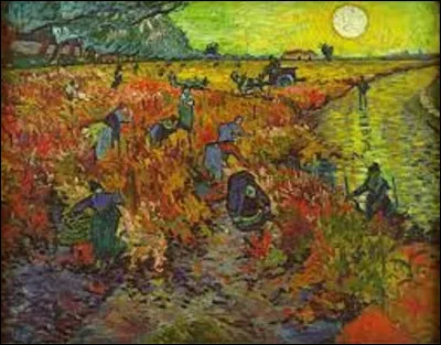En novembre 1888, quel postimpressionniste a réalisé ce tableau intitulé ''La Vigne rouge à Montmajour'' ?
