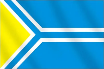 Voici le drapeau de la République de Touva, une des 22 Républiques semi-autonomes que compte la Russie, dans le sud de la Sibérie centrale. Quel fleuve y est représenté par les traits bleus ?