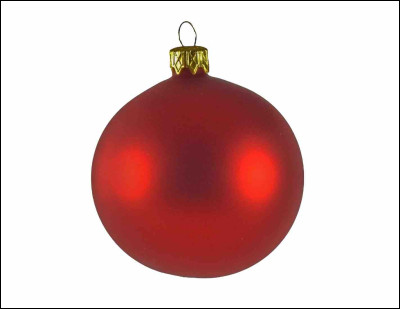 Quelle est la couleur de cette boule de Noël ?