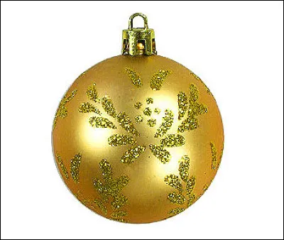 Quelle est la couleur de cette boule de Noël ?