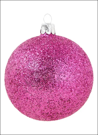 Quelle est la couleur de cette boule de Noël ?