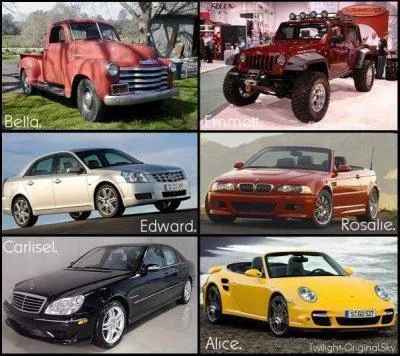 Quelle voiture prennent Edward et Bella pour aller jouer au base-ball ?