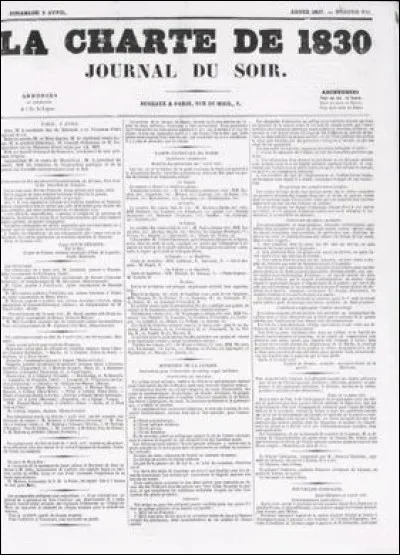 Louis-Philippe Ier doit respecter la Charte du...
