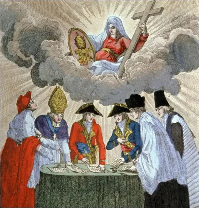 Le Concordat est un compromis entre l'État français (Napoléon Bonaparte) et la papauté (Pie VII). Quand a-t-il été signé ?