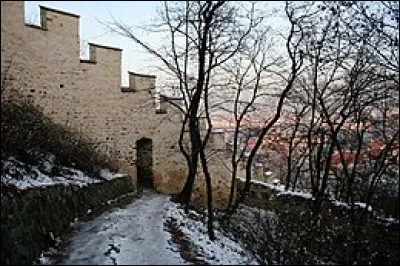 Comment s'appelle le mur de d&eacute;fense m&eacute;di&eacute;val se trouvant dans le quartier historique de Mal&aacute; Strana &agrave; Prague, construit sur la colline de Petř&iacute;n entre 1360 et 1362, sur ordre de Charles IV ?
