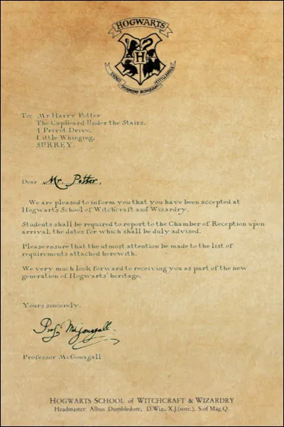 Harry d&eacute;couvre sa liste de fournitures, trois animaux de compagnie peuvent &ecirc;tre apport&eacute;s &agrave; Poudlard au choix. Lequel de ces animaux n’est pas &eacute;voqu&eacute; sur la liste ?