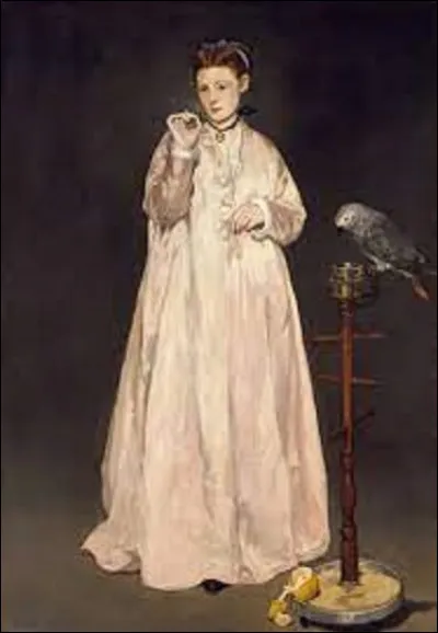 ''Une Jeune Dame en 1866'', dite aussi ''La Femme au perroquet est une toile impressionniste. Qui est l'auteur de cette peinture ?