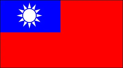 Quel est le nom officiel du pays qui est désigné sous le nom de Taiwan et arbore ce drapeau ?
