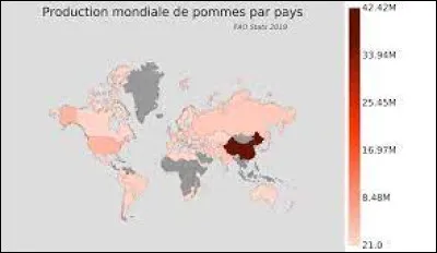 Quel pays est le plus gros producteur de pommes au monde ?