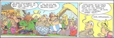 Dans "Le Cadeau de C&eacute;sar", qui est l'arbitre des &eacute;lections entre Abraracourcix et Orthop&eacute;dix ?