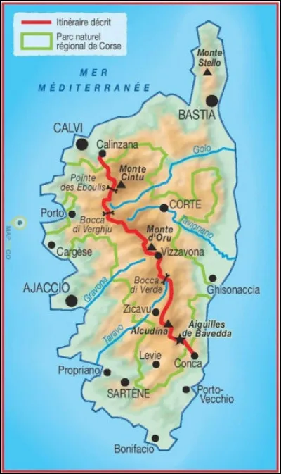 Le sentier de grande randonnée (GR) qui passe en Corse est le :