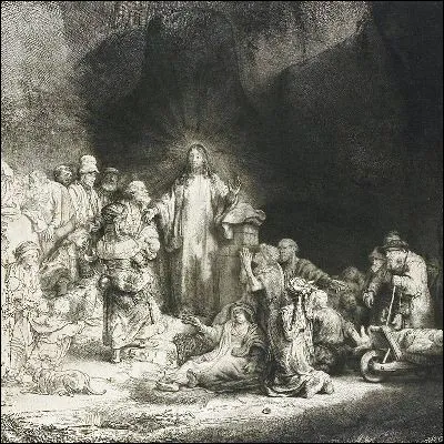 Quelle technique de gravure Rembrandt a-t-il souvent utilis&eacute;e, entre autres pour "La Pi&egrave;ce aux cent florins" ?