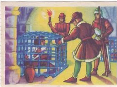 Quel était le nom des fers et chaînes fixés à des anneaux encerclant les chevilles avec lesquelles le roi Louis XI faisait enchaîner ses prisonniers ?