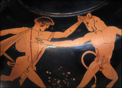 Roi légendaire d'Athènes, fils d'Egée. Il a délivré les Athéniens du tribut qu'ils payaient à Minos en tuant le Minotaure.