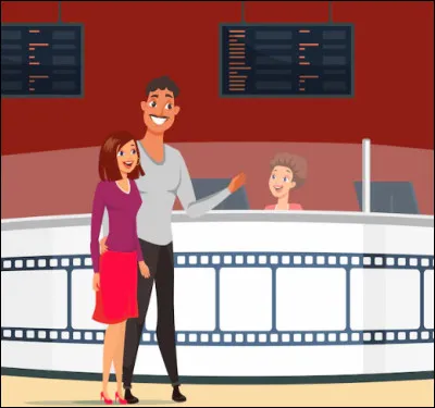 Que donne la vendeuse à l'entrée du cinéma ?