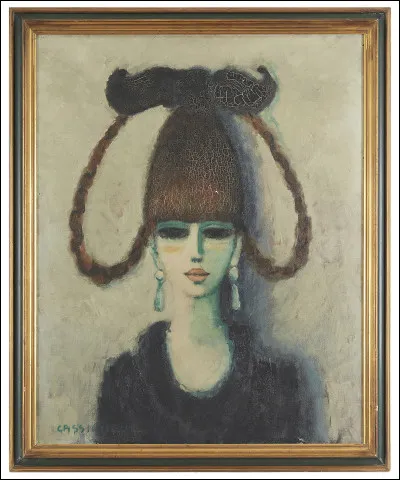 Pour quel artiste a posé cette jeune fille aux tresses ?
