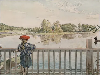 À qui doit-on cette charmante peinture d'une fillette avec sa longue tresse dans le dos ?