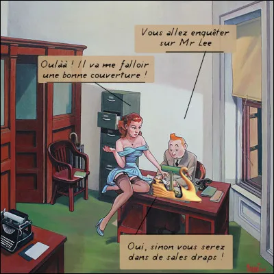 Tintin campe ici un personnage central tout en retenu, ce qui est pour le moins original ! C'est dans quel film, déjà ?