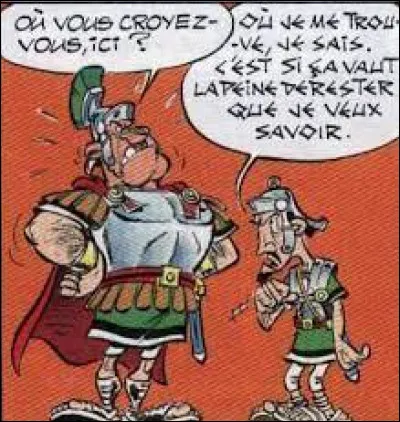 Quel est le nom de ce personnage grec (à droite), qui apparaît dans "Astérix légionnaire" ?