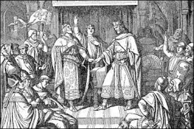 En août 843 par les trois fils survivants de Louis le Pieux, petits-fils de Charlemagne se partagent ses territoires en trois royaumes : c'est le traité de ...