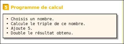 Faites cet exercice mentalement. Le nombre choisis est 6. Quel est le résultat ?