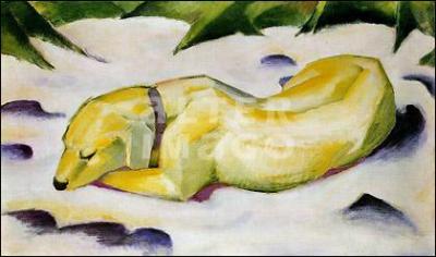 Quel peintre expressionniste a ralis 'Chien couch dans la neige' ?