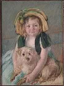 Quelle femme peintre a ralis 'Sara avec son chien' ?
