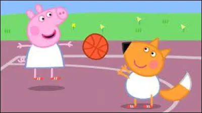 Avec quel animal Peppa Pig joue-t-elle au basket ?
