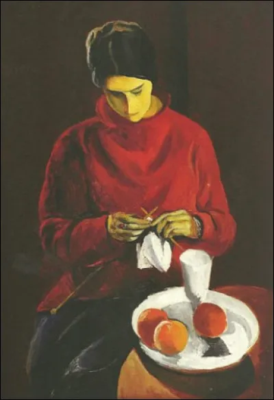 Sa toile s'intitule "Le Pull over rouge" :