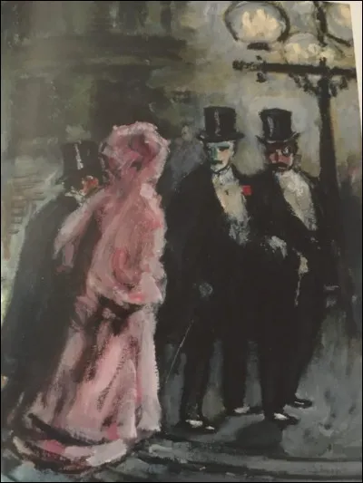 Qui a peint cette scène de rue par jours froids ?