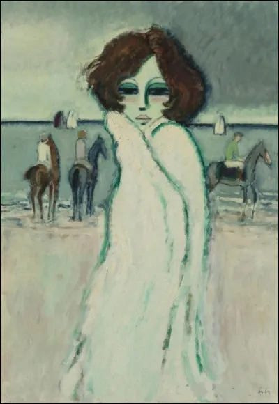 Splendide écharpe en fourrure blanche pour fréquenter les champs de courses. Qui est l'auteur de cette toile ?