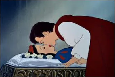 De qui Blanche-Neige reçoit-elle un baiser pour la fête des amoureux ?