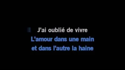 Qui est le chanteur du titre "J'ai oublié de vivre" ?